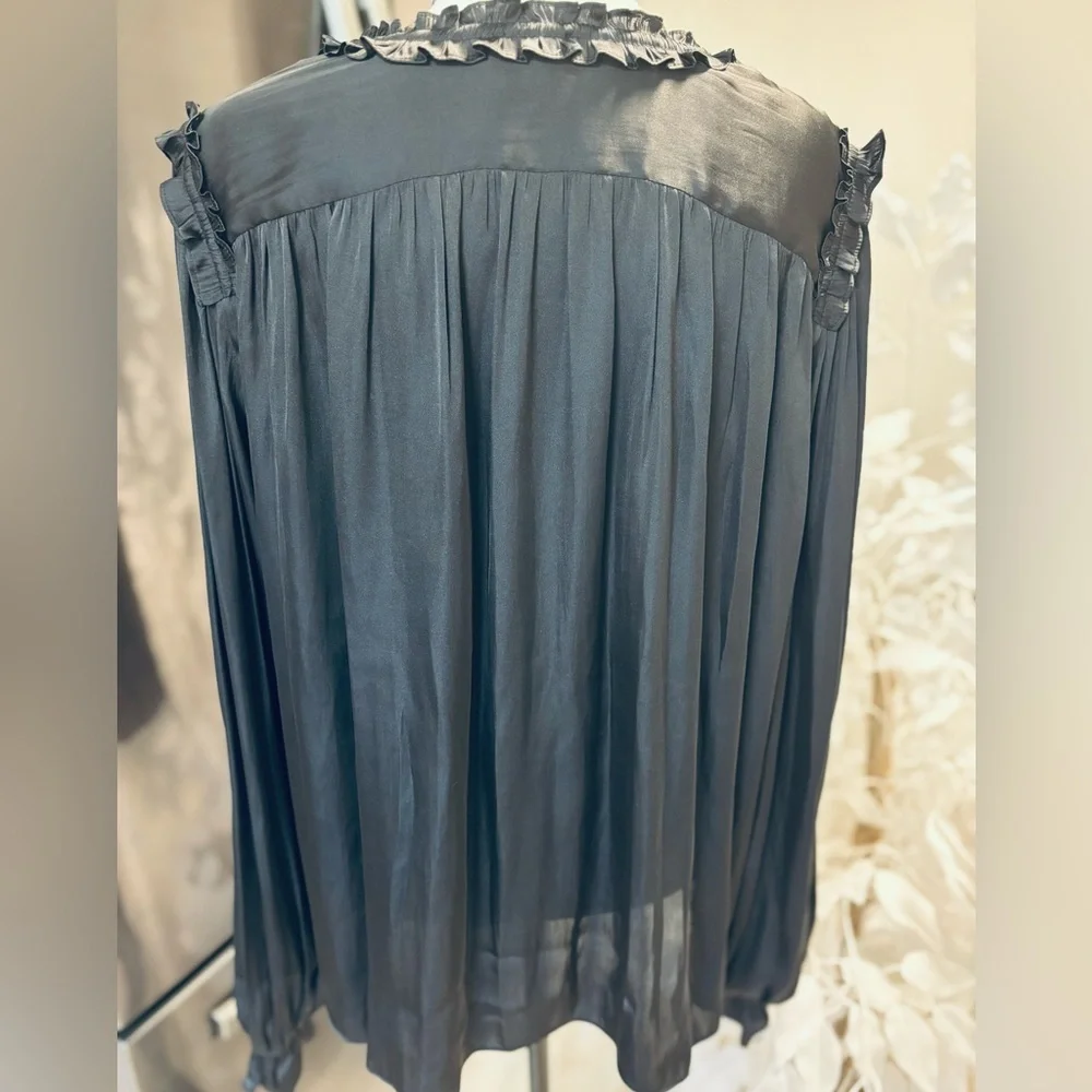 The Kooples Elegant Black Women's Blouse, Size L. Retail $215. NWT - Picture 6 of 11